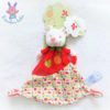 Doudou plat Souris rouge fruits NICOTOY