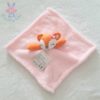 Doudou plat Renard orange blanc rose MIX DOUDOU