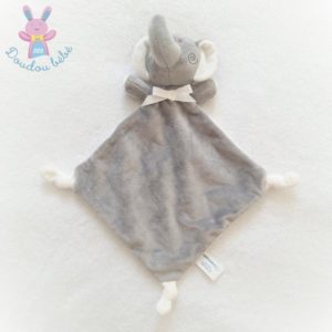 Doudou plat éléphant gris blanc Bébé Confort