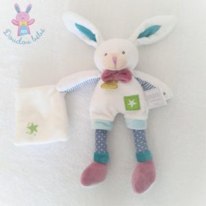 Lapin mouchoir blanc étoile Les Ptitous DOUDOU ET COMPAGNIE