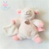 Doudou Mouton blanc rose mouchoir DOUDOU ET COMPAGNIE