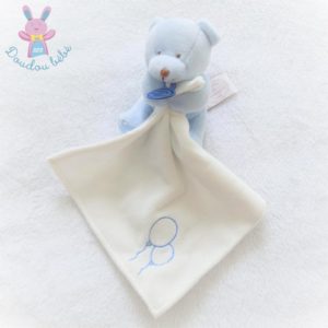 Ours bleu mouchoir blanc ballons DOUDOU ET COMPAGNIE