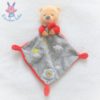 Doudou plat Winnie gris rouge DISNEY