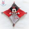 Doudou plat Minnie rouge gris noir DISNEY