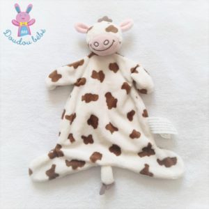 Doudou plat Vache blanc tâches marron KIMBALOO LA HALLE