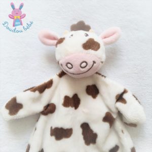 Doudou plat Vache blanc tâches marron KIMBALOO LA HALLE