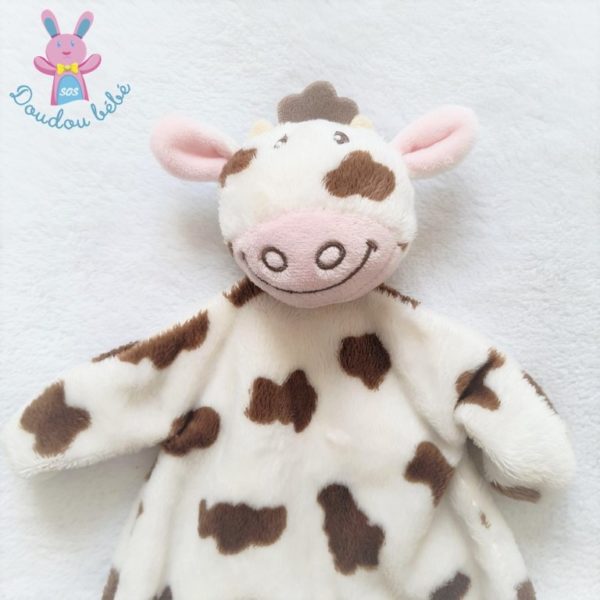 Doudou plat Vache blanc tâches marron KIMBALOO LA HALLE – Image 2