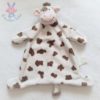 Doudou plat Vache blanc marron KIMBALOO