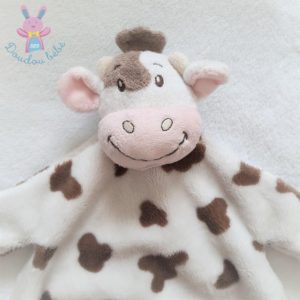 Doudou plat Vache blanc tâches marron KIMBALOO LA HALLE