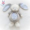 Doudou Lapin gris bleu MOTS D'ENFANTS