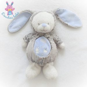 Doudou Ours déguisé en Lapin gris bleu luminescent MOTS D’ENFANTS