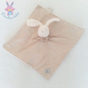 Doudou plat Lapin Les jouets du Moulin beige argenté MOULIN ROTY