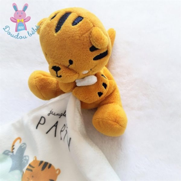 Doudou Tigre orange mouchoir blanc Jungle friends party SIMBA – Image 2