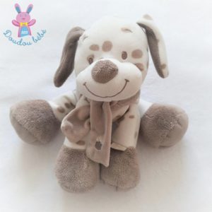 Doudou Chien Max marron crème et blanc NATTOU