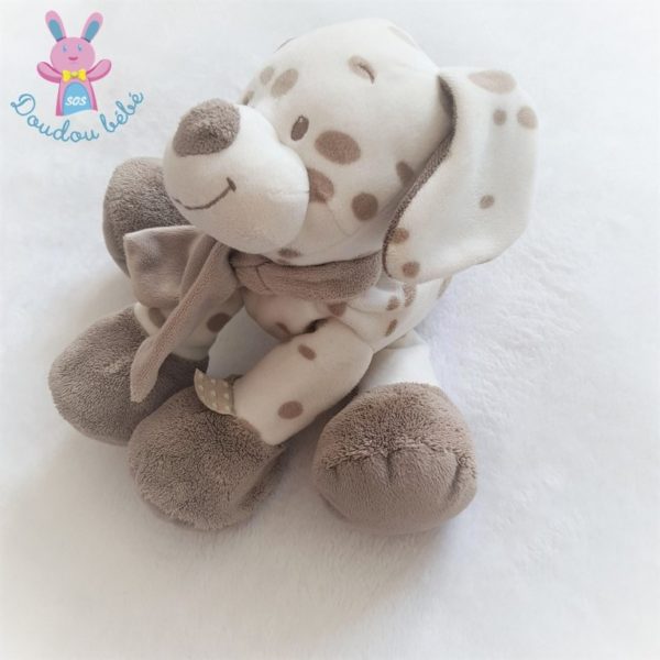 Doudou Chien Max marron crème et blanc NATTOU – Image 2