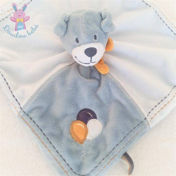 Doudou plat Chien bleu ballons Achille et Zébrito NOUKIE'S – Image 2