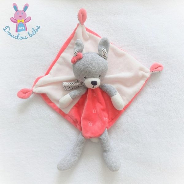 Doudou plat Lapin rose TEX