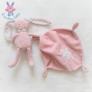 Doudou Lapin mouchoir rose TEX