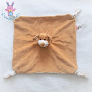 Doudou plat Chien marron crème blanc MINIFEET