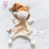 Doudou plat Mouton blanc orange moutarde bonnet TAPE A L'OEIL TAO