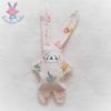 Doudou Lapin rose palmiers parasol CATIMINI