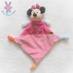 Doudou plat Souris Minnie rose mauve radis arrosoir DISNEY