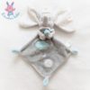 Doudou plat éléphant Dumbo gris blanc DISNEY