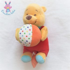 Doudou Winnie l’Ourson musical rouge ballon coloré DISNEY