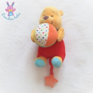 Doudou Winnie l’Ourson musical rouge ballon coloré DISNEY