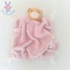 Doudou plat Ours plume rose pâle KALOO