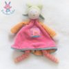 Doudou plat Colette et Trottinette rose orange MOULIN ROTY