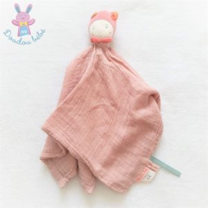 Doudou plat Poupée lange rose Mademoiselle et Ribambelle MOULIN ROTY