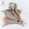 Doudou plat éléphant gris les Papoum MOULIN ROTY