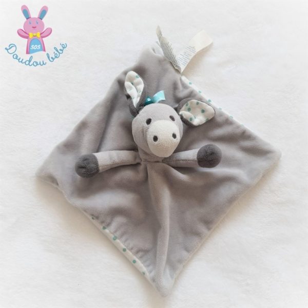 Doudou plat Ane gris OBAIBI