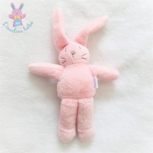 Doudou Lapin rose gris 18 cm JACADI PARIS