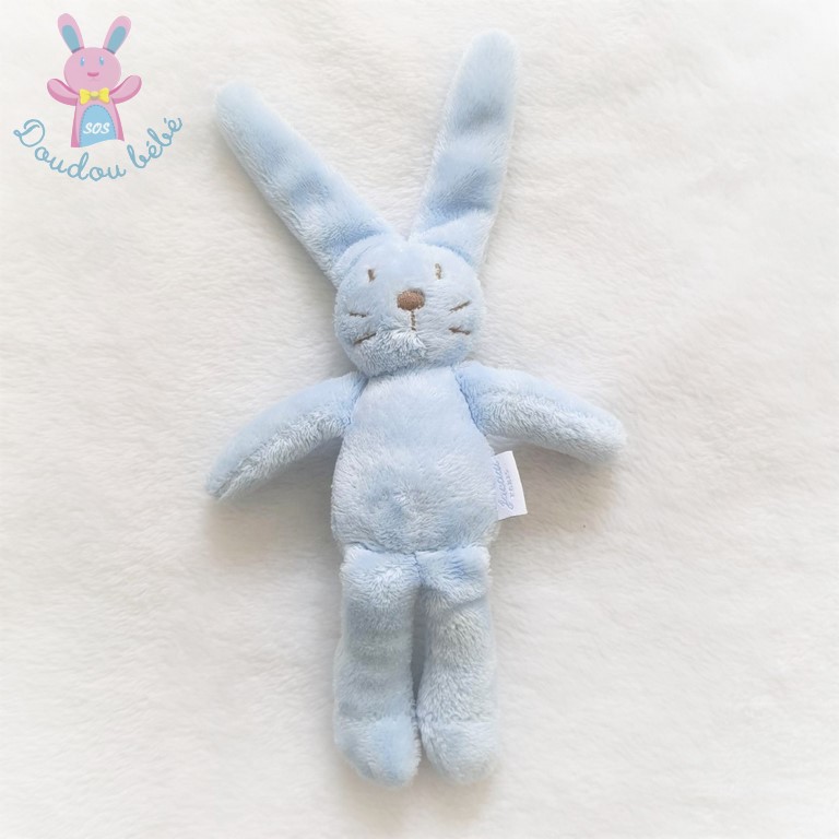 Doudou lapin bleu hot sale
