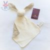 Doudou plat Lapin blanc marron fantaisie SERGENT MAJOR