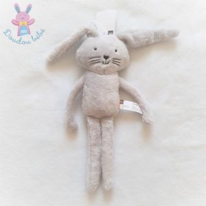 Doudou Lapin gris noir nez cœur HEMA