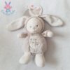 Doudou Ours déguisé en Lapin beige chiné blanc "Mon doudou" NICOTOY