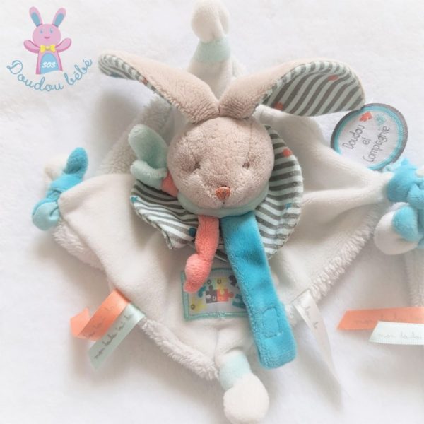 Doudou plat Lapin Happy puzzle DOUDOU ET COMPAGNIE