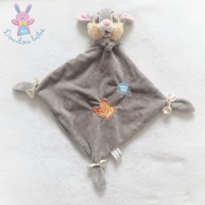 Doudou plat Lapin Panpan gris papillons DISNEY DISNEYLAND