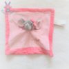 Doudou plat éléphant rose gris fleurs KIMBALOO LA HALLE