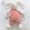 Doudou Lapin d'activités Myrtille et Capucine rose blanc MOULIN ROTY