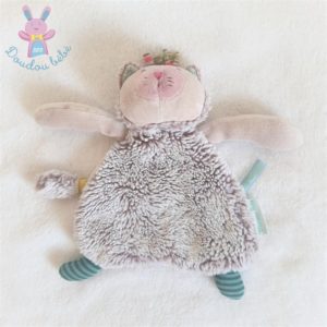 Doudou plat Chat polaire gris Les Pachats MOULIN ROTY