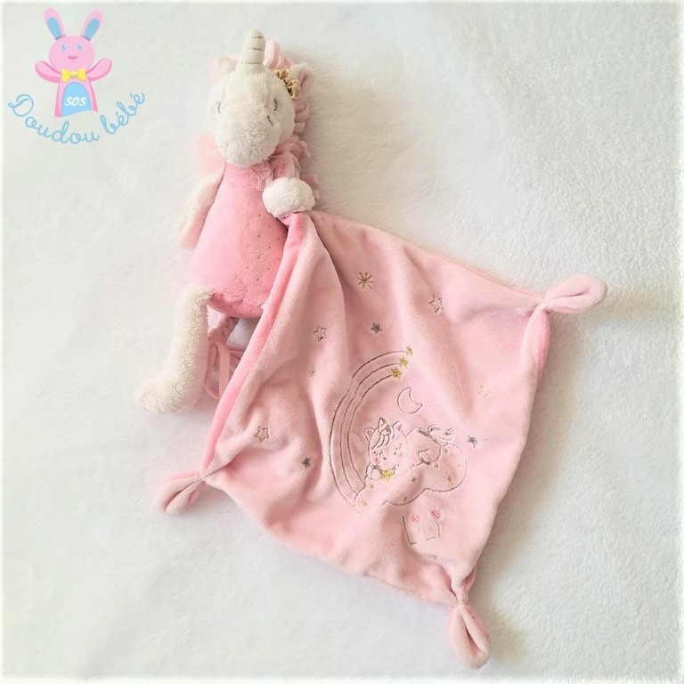 Bonnet doudou licorne 