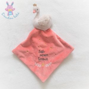 Doudou plat Cygne rose étoiles Little precious Treasure TEX