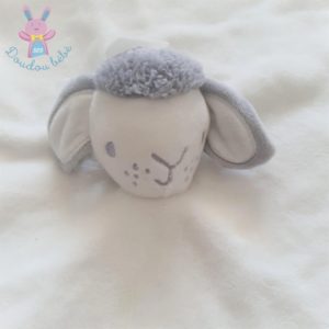 Doudou plat Mouton blanc et gris PRIMARK EARLY DAYS