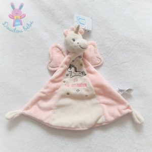 Doudou plat Licorne rose blanc étoiles “You are magical” SIMBA