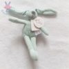 Doudou Lapin vert d'eau et gris 18 cm HAPPY HORSE