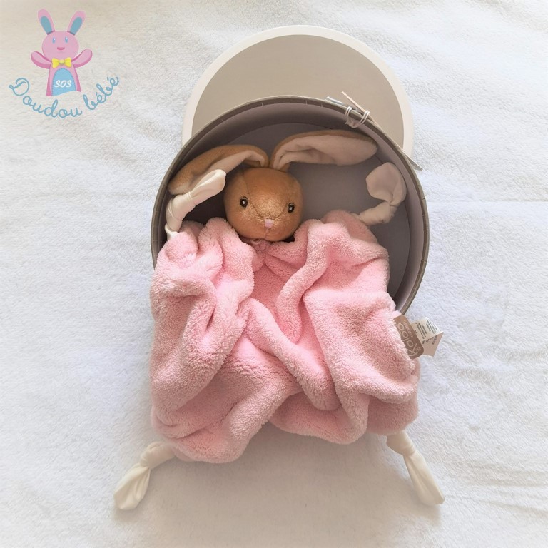 Kaloo collection plume doudou ours rose beige blanc